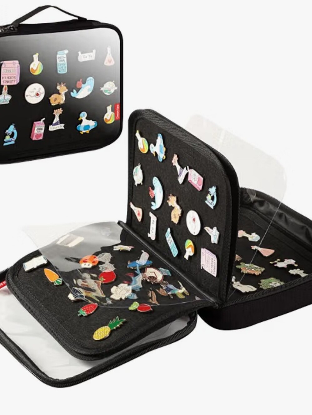 Enamel Pin Collection Organizer Case One Book Black Unused